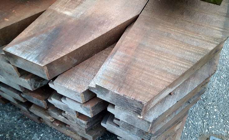 Damwand planken 50mm dik Hardhout per m2